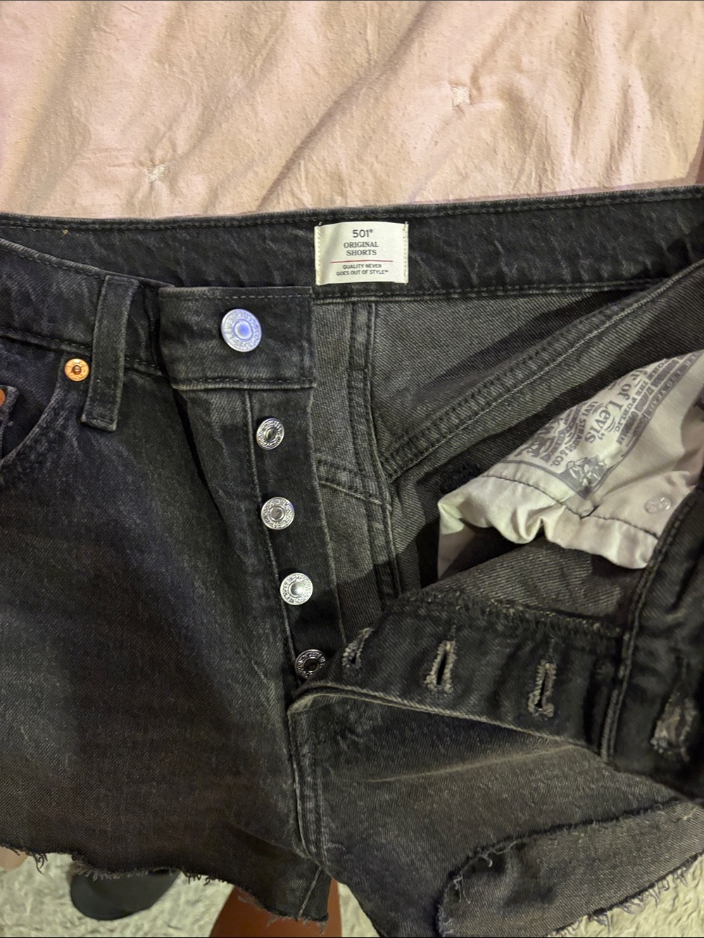 Women’s High-Rise Black Denim Shorts